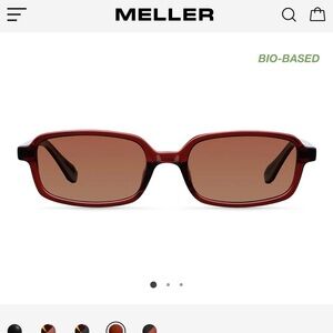 Meller Rectangular Sunglasses in Maroon Brown
